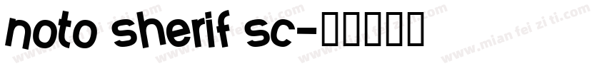 noto sherif sc字体转换